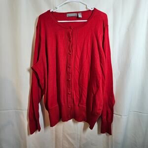 Liz Claiborne Red Cardigan Size 2xlarge